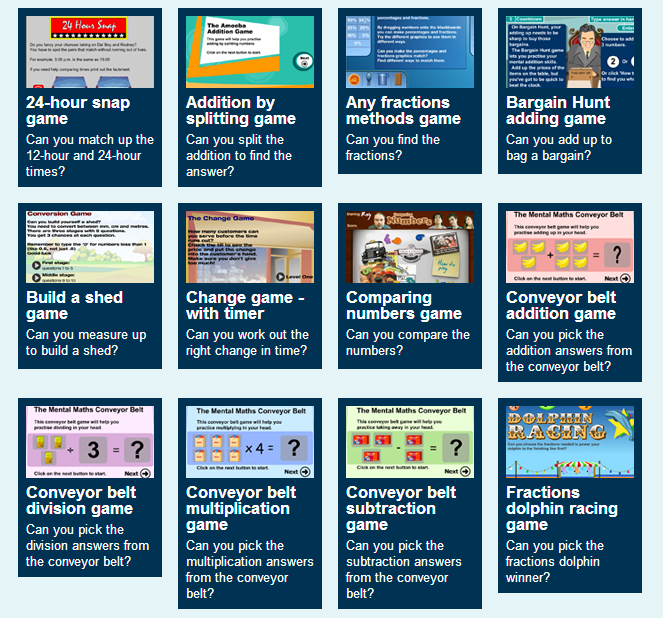Maths Games KS2 Content ClassConnect