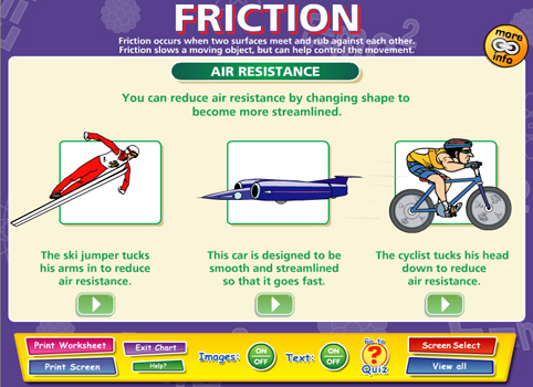 Friction year 5 worksheet picture