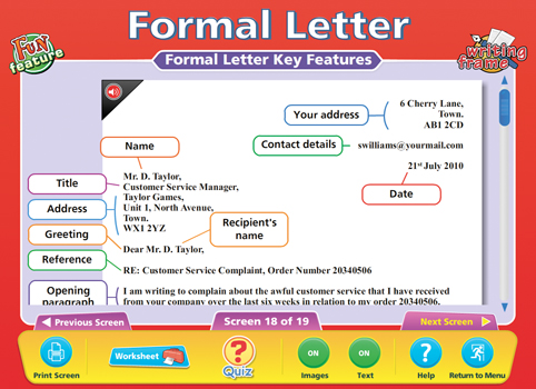 Layout Of A Formal Letter Ks2 | formal informal letters content classconnect Layout Of A Formal Letter Ks2 | formal informal letters content classconnect